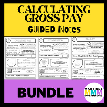 Preview of Guided Notes Bundle | Financial Math | Gross Pay