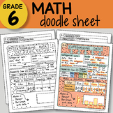 Math Doodle Sheet - Categorizing Data - EASY to Use Notes 