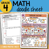 Doodle Sheet - Comparing Fractions - So EASY to Use! PPT Included