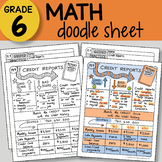 Math Doodle Sheet - Credit Reports - EASY to Use Notes - P