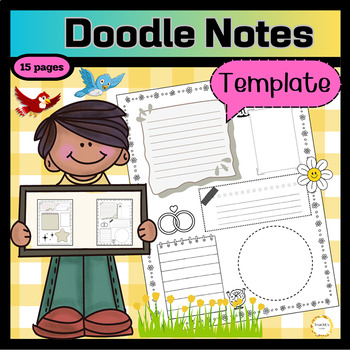 Preview of Doodle Notes DIY Template Kit With Clipart