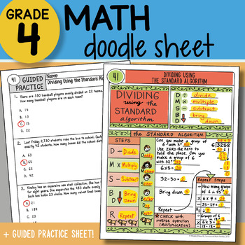 Preview of Math Doodle - Dividing Using the Standard Algorithm - So EASY to Use!
