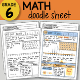 Math Doodle Sheet - Dot Plots - EASY to Use Notes - PowerP