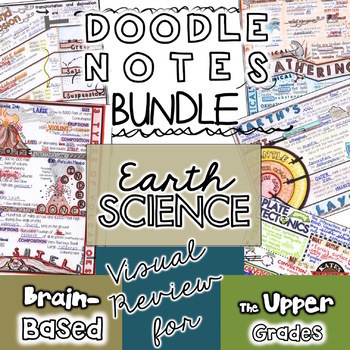 Preview of Doodle Notes Earth Science Bundle | Science Doodle Notes