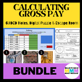 Gross Pay Unit BUNDLE Guided Notes + Escape Room + Digital