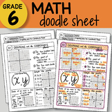Math Doodle - Graphing and Coordinate Plane - EASY to Use Notes - PPT included!