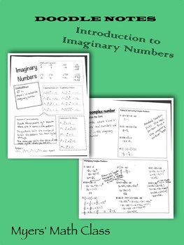 Preview of Doodle Notes - Imaginary Numbers