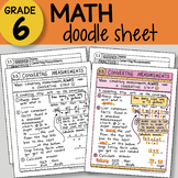 Doodle Sheet - Converting Measurements -  EASY to Use Note