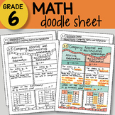 Doodle Sheet Math - Comparing Relationships -  EASY to Use
