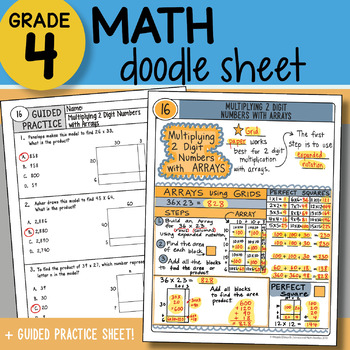 Preview of Math Doodle - Multiplying 2 Digit Numbers with Arrays - So EASY to Use!