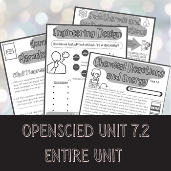 Preview of Doodle Notes OpenSciEd Unit 7.2 Chemical Reactions and Energy ENTIRE UNIT