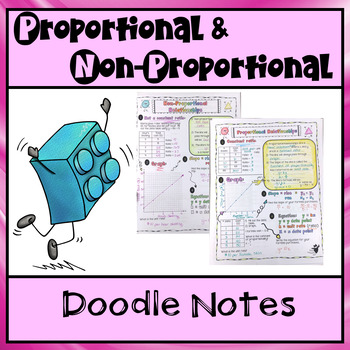 Preview of Doodle Notes:  Proportional and Non-Proportional Relationships