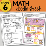 Doodle Sheet - Solving Volume Equations - EASY to Use Note