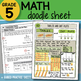 Math Doodle - Tables & Dot Plots - So EASY to Use! PPT Included!