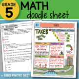Math Doodle - Taxes - So EASY to Use! PPT Included!
