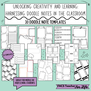 Preview of Doodle Notes Templates: No PREP, Middle School or High School, Any Subject Area