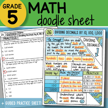 Preview of Math Doodle - Terminating and Repeating Decimals - So EASY to Use!