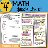 Doodle Sheet - Writing and Recognizing Fractions - So EASY