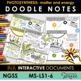 Doodle Notes for PHOTOSYNTHESIS Matter/Energy MS-LS1-6