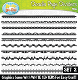 Doodle Page Divider Clipart Set 2 {Zip-A-Dee-Doo-Dah Designs}