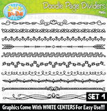 Doodle Page Divider Clipart Set 4 {Zip-A-Dee-Doo-Dah Designs}