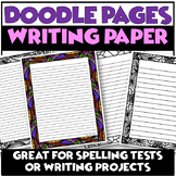 Doodle Pages Spelling Test Paper Templates | Writing