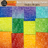 Doodle Paper: Back to School Ombre Brights