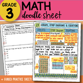 Doodle Sheet - Arrays, Strip Diagrams and Equations - EASY