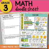 Doodle Sheet - Fractions - EASY to Use Notes - PPT Included!