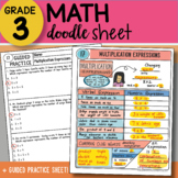 Doodle Sheet - Multiplication Expressions - EASY to Use No