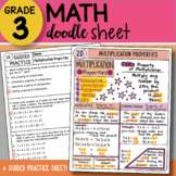 Doodle Sheet - Multiplication Properties - EASY to Use Not