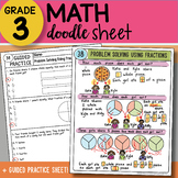 Doodle Sheet - Problem Solving Using Fractions - EASY to U