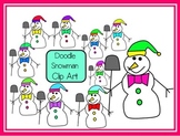 Doodle Snowman Clip Art