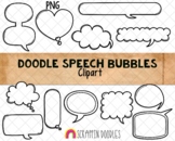 Doodle Speech Bubbles - Hand Doodled Speech Bubble - Comme