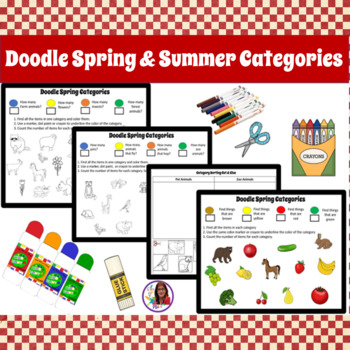 Preview of Doodle Spring & Summer Categories NO PREP