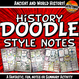 Doodle Style Notes for Ancient and World History Summary Activity