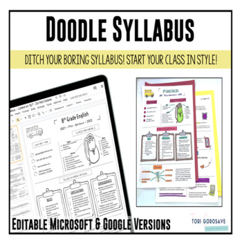 Preview of Doodle Syllabus | DIGITAL & POWERPOINT