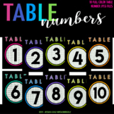 Doodle Table Numbers