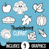 Doodle Thanksgiving Clipart for Personal and Commercial Use