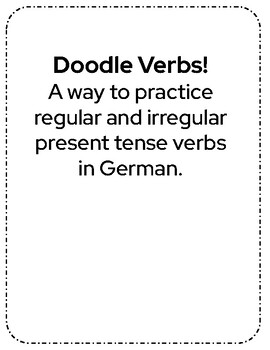 Preview of Doodle Verbs - Regular and Irregular Verbs
