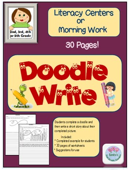 Preview of Doodle Write - Literacy Centers or Morning Bell Work for 30 Days!