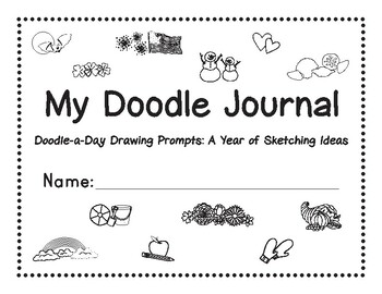 Preview of Doodle-a-Day Drawing Prompts: A Year of Sketching Ideas (2023)