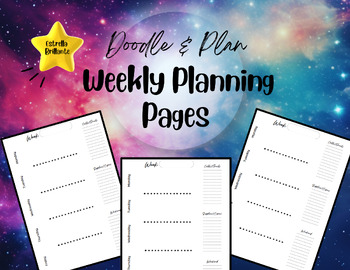 Preview of Doodle & Plan Teacher Weekly Planning Pages