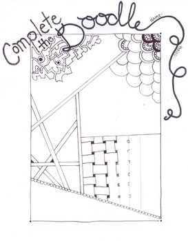Preview of Zentangle Doodle worksheet #1