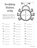 Doodlebug Division Spin!  Dividing by 0 and 1 Practice Act