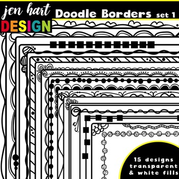 Preview of Borders Clipart {Doodle Set 1}