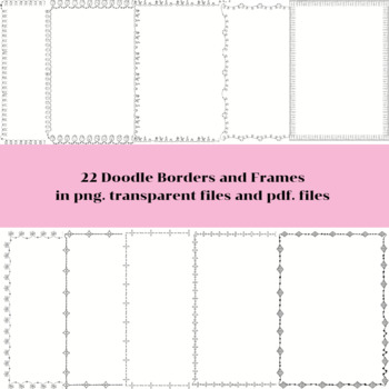 Preview of Doodles Borders and Frames for Decorating your Worksheets, Writing Paper