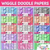 Doodles Digital Paper Clipart Bundle: 144 Backgrounds Clip