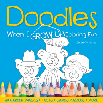 Preview of Doodles When I Grow Up Coloring Fun | Early Career Talk
