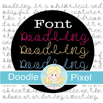 Preview of Doodling font with a single liciense for commercial use.